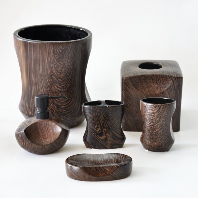 High Quality China Modern Hotel Wood Like Bath Toilet Accessories Bathroom Accessory Set Toilet